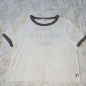 Victoria's Secret printed tee "It Was Fridays Fault" t-shirt